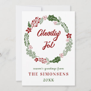 Färöischer Frohe Weihnachten, Brauch Feiertagskarte