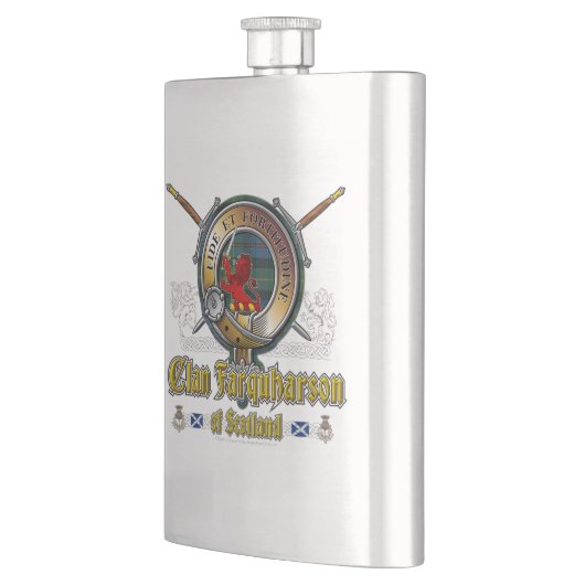 Farquharson Clan Abzeichen Flachmann (Links)