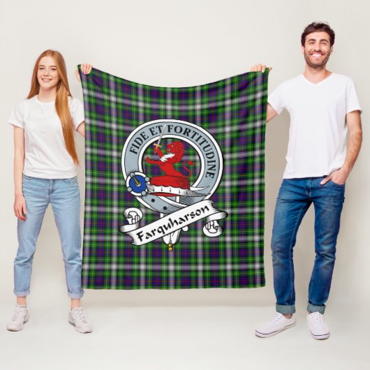 Farquharson Clan Abzeichen Tartan Kariert Fleecedecke (Beispiel)
