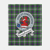 Farquharson Clan Abzeichen Tartan Kariert Fleecedecke (Vorderseite)