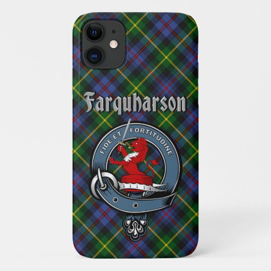Farquharson Clan Abzeichen & Tartan Phone Case (Rückseite)