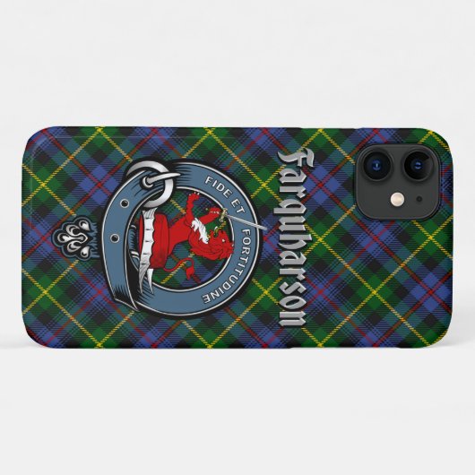 Farquharson Clan Abzeichen & Tartan Phone Case (Rückseite (Horizontal))