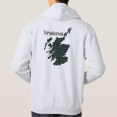 Farquharson Clan Abzeichen & Tartan w/Motto Hoodie (Rückseite)