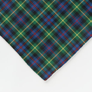 Farquharson Clan Blue, Green und Black Tartan Fleecedecke