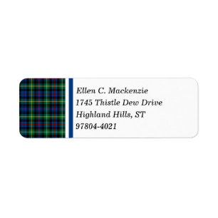 Farquharson Clan-heller blauer und grüner Tartan