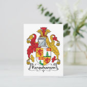 Farquharson Familienwappen Postkarte (Stehend Vorderseite)