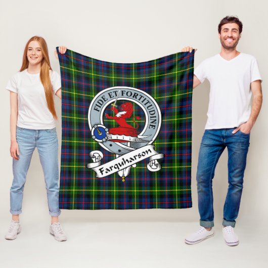 Farquharson Modern Clan Abzeichen Tartan Kariert Fleecedecke (Beispiel)