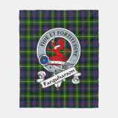Farquharson Modern Clan Abzeichen Tartan Kariert Fleecedecke (Vorderseite)
