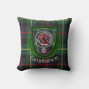 Farquharson schottischer Clan-Tartan und -Wappen Kissen