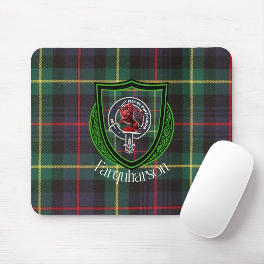 Farquharson Schottischer Clan Tartan & Wappen Mousepad (Mit Mouse)