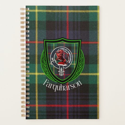 Farquharson Schottischer Clan Tartan & Wappen Planer (Vorderseite)