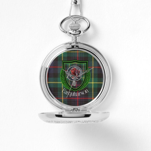 Farquharson Scottish Clan Tartan & Crest Armbanduhr (Vorderseite)