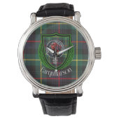 Farquharson Scottish Clan Tartan & Crest Armbanduhr (Vorderseite)