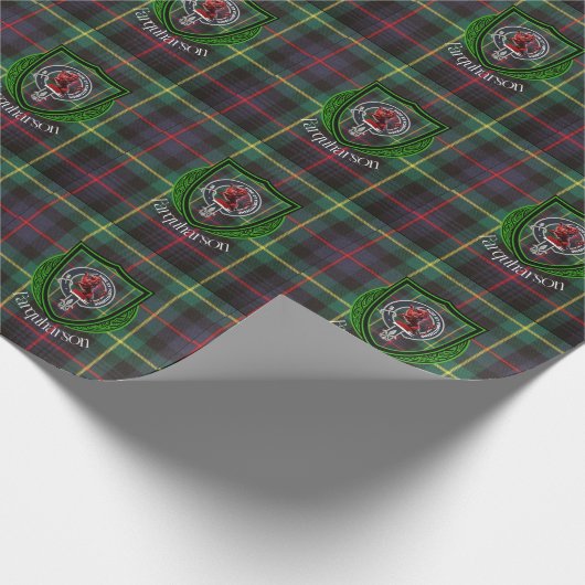 Farquharson Scottish Clan Tartan & Crest Geschenkpapier (Ecke)