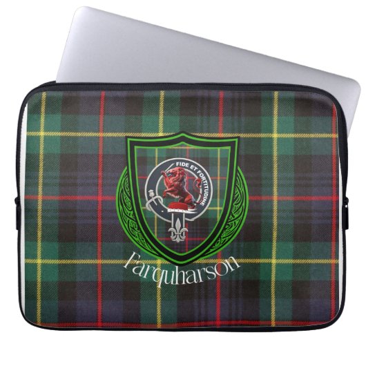 Farquharson Scottish Clan Tartan & Crest Laptopschutzhülle (Vorderseite)