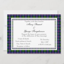 Farquharson Scottish Wedding Einladung
