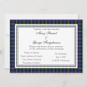 Farquharson Scottish Wedding Einladung