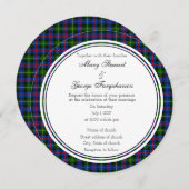 Farquharson Scottish Wedding Round Einladung (Vorne/Hinten)