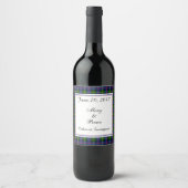 Farquharson Scottish Wedding Wine Label Weinetikett (Vorderseite)