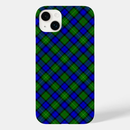 Farquharson tartan blau grün kariert Case-Mate iPhone hülle (Rückseite)