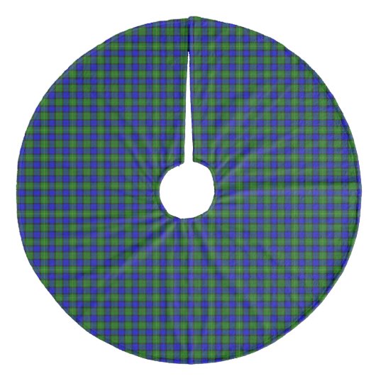 Farquharson tartan blau grün kariert fleece weihnachtsbaumdecke (Vorderseite)