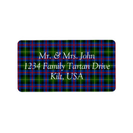 Farquharson Tartan Label Adressaufkleber