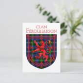 Farquharson Tartan Scottish Kariert Lion Rampant Postkarte (Stehend Vorderseite)