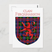 Farquharson Tartan Scottish Kariert Lion Rampant Postkarte (Vorne/Hinten)