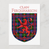 Farquharson Tartan Scottish Kariert Lion Rampant Postkarte (Vorderseite)