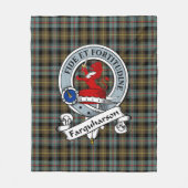 Farquharson Weathered Clan Abzeichen Tartan Karier Fleecedecke (Vorderseite)