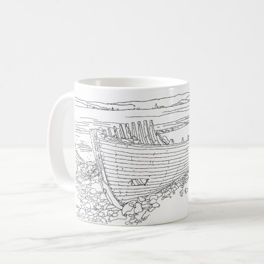 Farr Bay Shipwreck Scotland Kaffeetasse (Vorderseite Links)