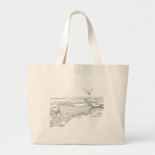 Farr Bay Shipwreck Scotland Tote Bag Jumbo Stoffbeutel (Vorne)