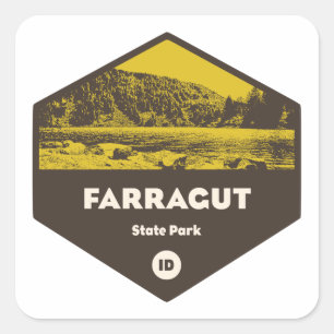 Farragut Staat Park Idaho Quadratischer Aufkleber