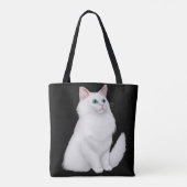 Farrah die weiße persische Katzen-Taschen-Tasche Tasche (Rückseite)