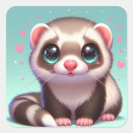 ‚Farrah‘ Quadratischer Aufkleber