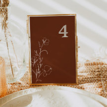 FARRAH Retro 70er Jahre Rust Floral Groovy Tischnu