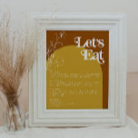 FARRAH Retro 70er Rust Lasse Arch Menu essen Poster<br><div class="desc">Dieses Hochzeitsmenü-Poster bietet einen verbrannten orangen Hintergrund, einen senffarbenen Bogen, Erden-Kinderfloralen und einen lustigen 70er Jahre Schriftart. Dieses köstliche Dinner-Menü eignet sich perfekt für eine Retro-Hochzeit, eine Babydusche oder andere besondere Veranstaltungen. Alle Farben sind editierbar, klicken Sie einfach auf den blauen Button 'Bearbeiten mit dem Design-Tool', um die Farben an...</div>
