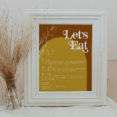 FARRAH Retro 70er Rust Lasse Arch Menu essen Poster