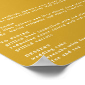 FARRAH Retro 70er Rust Lasse Arch Menu essen Poster (Ecke)