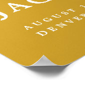 FARRAH Retro 70er Rust Mustard Arch Wedding Willko Poster (Ecke)