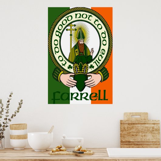 Farrell Clan Motto Poster Print (Küche)