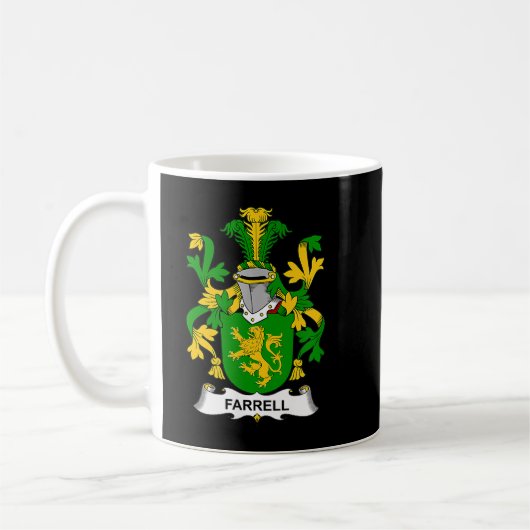 Farrell Coat of Arms Familienwappen Kaffeetasse (Links)