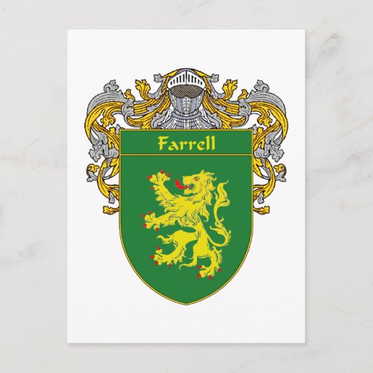 Farrell Coat of Arms (Mantled) Postkarte (Vorderseite)