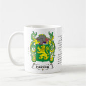 Farrell, der Ursprung, Bedeutung und das Wappen Kaffeetasse (Links)