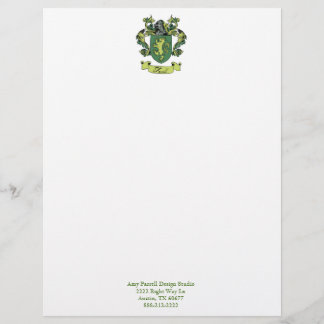 Farrell Familienwappen Briefkopf