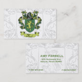 Farrell Familienwappen-Geschäfts-Karten Visitenkarte (Vorne/Hinten)