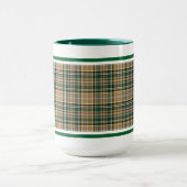 Farrell Tartan Pattern Tan Irish Kariert Tasse (Zentrum)