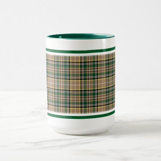 Farrell Tartan Pattern Tan Irish Kariert Tasse (Zentrum)