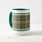Farrell Tartan Pattern Tan Irish Kariert Tasse (Vorderseite Links)