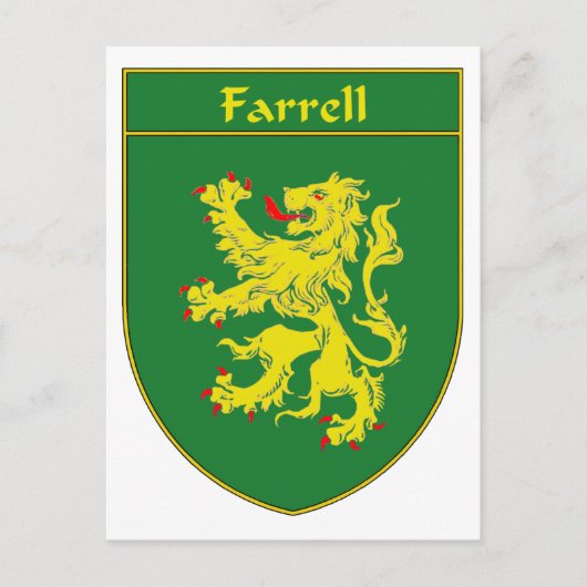 Farrell-Wappen/Familienwappen Postkarte (Vorderseite)